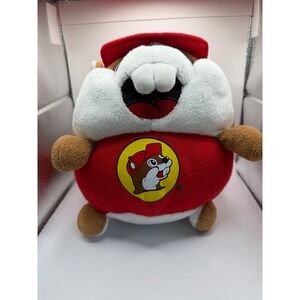 Buc-ee's Plush Beaver Mascot Jaag Red Corduroy Hat Shirt Stuffed Animal Logo